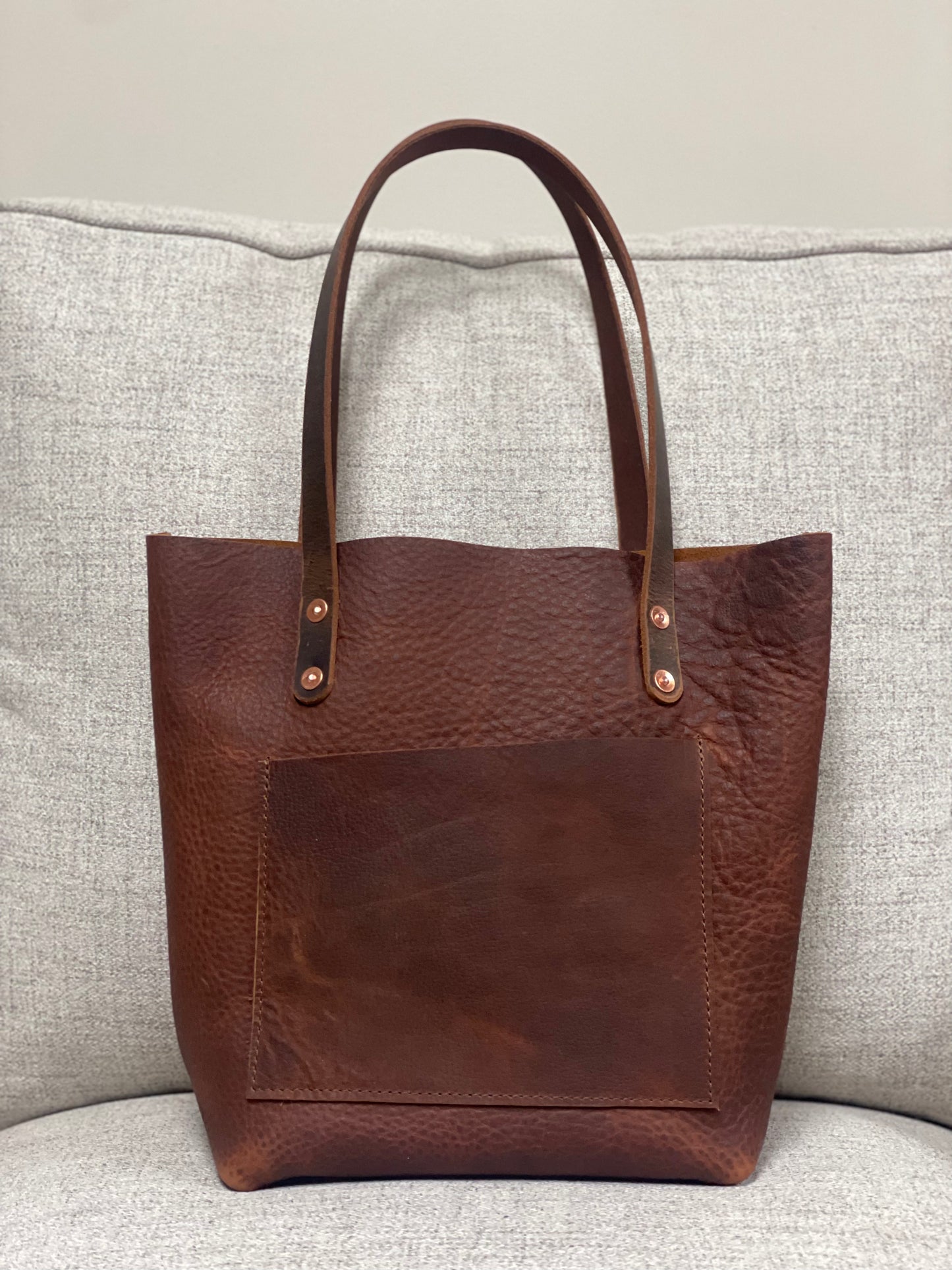 Leather tote