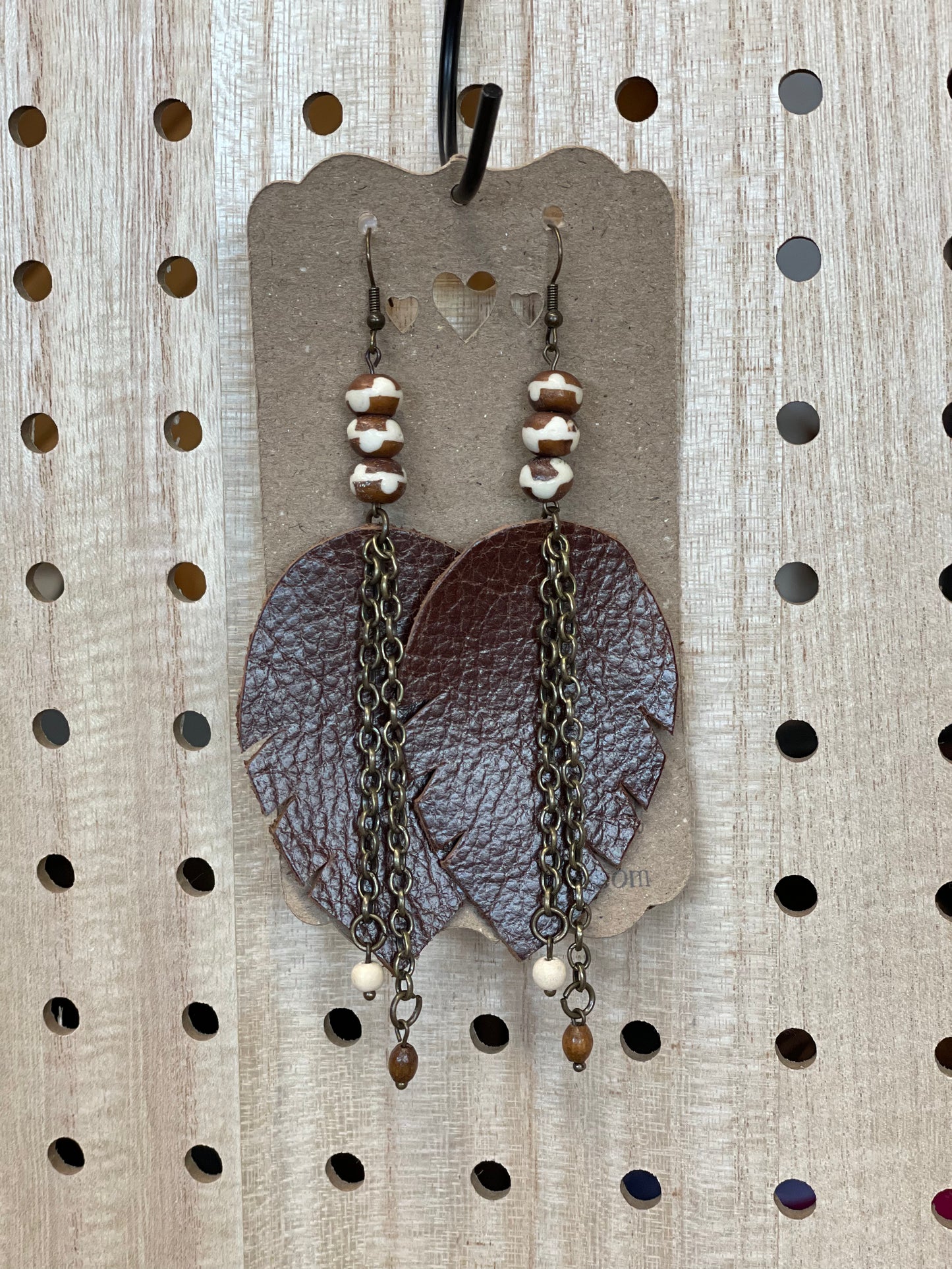 Leather earrings