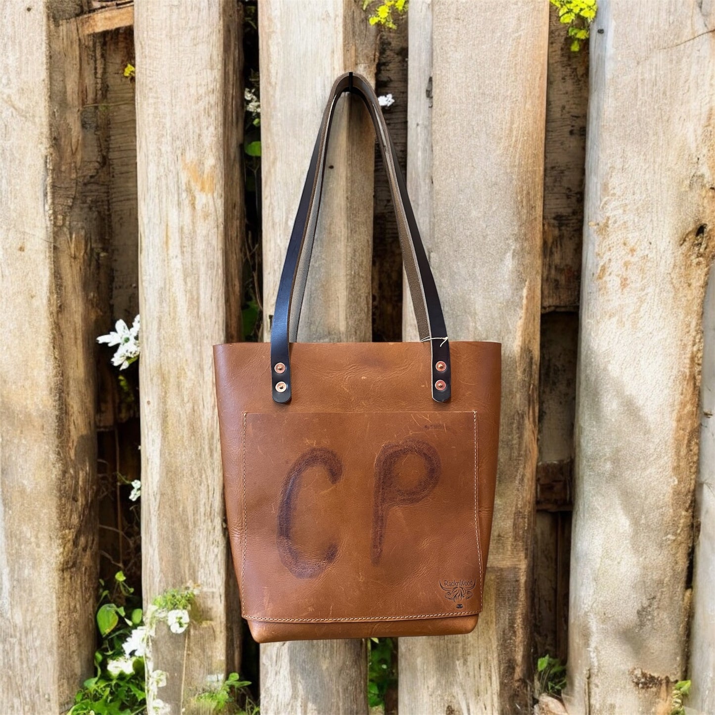 Small leather tote